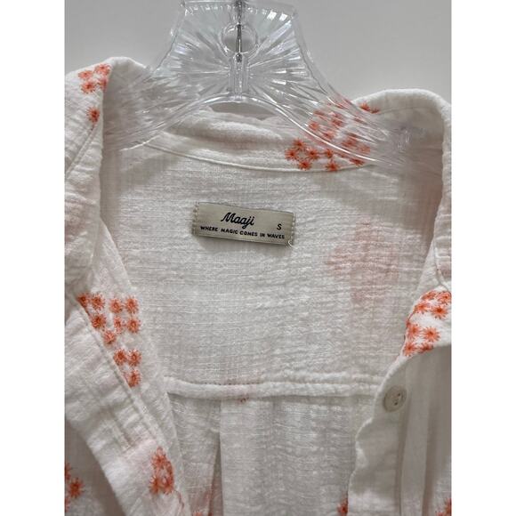 Maaji White Long Shirt with Embroidery  Size

 S - Picture 2 of 5